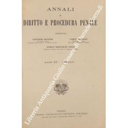 Bild des Verkufers fr Annali di diritto e procedura penale. Anno XI - 1942 zum Verkauf von Libreria Antiquaria Giulio Cesare di Daniele Corradi