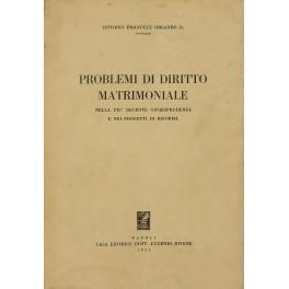 Imagen del vendedor de Problemi di diritto matrimoniale nella pi recente giurisprudenza e nei progetti di riforma a la venta por Libreria Antiquaria Giulio Cesare di Daniele Corradi