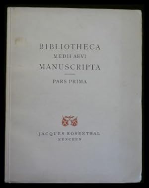 Bild des Verkufers fr Bibliotheca Medii Aevi Manuscripta: Pars Prima - Einhundert Handschriften des Abendlndischen Mittelalters vom neunten bis zum fnfzehnten Jahrhundert. Katalog 83 zum Verkauf von ANTIQUARIAT Franke BRUDDENBOOKS