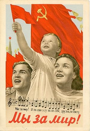 "We Are For Peace" - Vintage Postcard