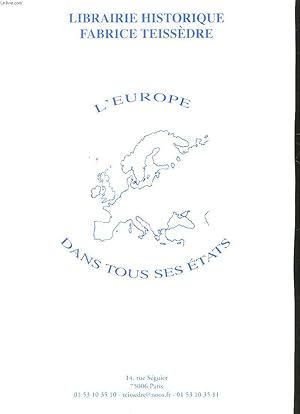 Seller image for CATALOGUE - L'EUROPE DANS TOUS SES ETATS for sale by Le-Livre