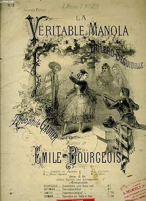 Seller image for LA VERITABLE MANOLA. BOLERO SEGUIDILLE N2 MEZZO SOPRANO for sale by Le-Livre