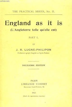 Seller image for ENGLAND AS IT IS (L'ANGLETERRE TELLE QU'ELLE EST) PART I for sale by Le-Livre