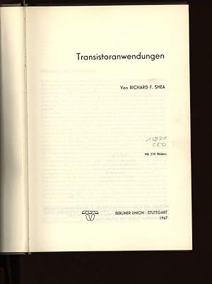Seller image for Transistoranwendungen. for sale by Antiquariat Bookfarm