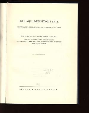 Seller image for Die quidensitometrie. Grundlagen, Verfahren und Anwendungsgebiete. for sale by Antiquariat Bookfarm