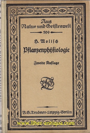 Pflanzenphysiologie - 569. Band aus der Reihe "Aus Natur und Geisteswelt - Sammlung wissenschaftl...