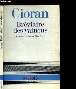 Bild des Verkufers fr BREVIAIRE DES VAINCUS / COLLECTION ARCADES N31 zum Verkauf von Le-Livre
