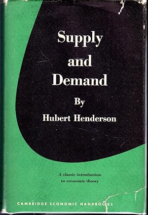 Seller image for Supply and Demand (Cambridge Economic Handbooks Series) for sale by Dorley House Books, Inc.