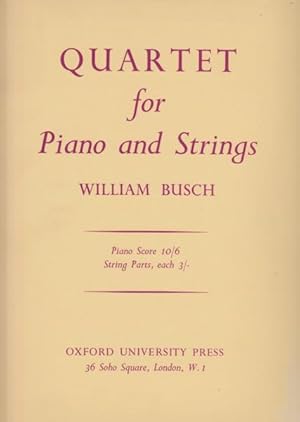 Quartet for Piano and Strings - Set of Parts