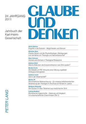 Bild des Verkufers fr Glaube und Denken : Jahrbuch der Karl-Heim-Gesellschaft- 24. Jahrgang 2011 zum Verkauf von AHA-BUCH GmbH