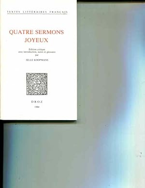 Seller image for quatre sermons joyeux for sale by Orca Knowledge Systems, Inc.