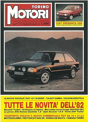 Torino Motori. N. 176 novembre/dicembre. Tutte le novità dell'82