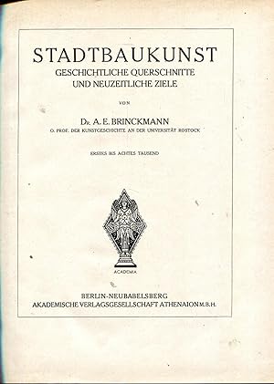 Image du vendeur pour Stadtbaukunst. Geschichtliche Querschnitte und neuzeitliche Ziele - Handbuch der Kunstwissenschaft, Ergnzungsband, erstes bis achtes Tausend, mit zahlreichen Abbildungen und zwei Fototafeln UND Die Baukunst im 19. und 20. Jahrhundert - EIN Buch mis en vente par Versandantiquariat Brigitte Schulz