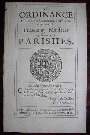 An Ordinance for the better Maintenance and Encouragement of Preaching Ministers, and for uniting...