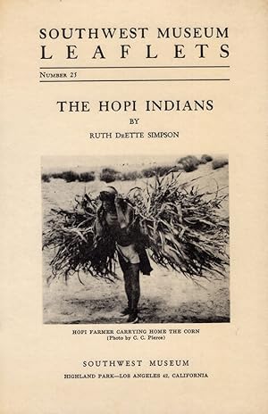 Image du vendeur pour The Hopi Indians; Southwest Museum Leaflets Number 25 mis en vente par Diatrope Books