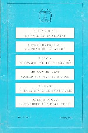 Vol. 2 / No. 1. International Journal of Psychiatry. January 1966. Internationale Zeitschrift für...