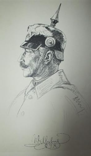 Bild des Verkufers fr Portrt. Brustbild in Uniform im Profil nach links. Lithographie von Bi=Ko, Blattgre: ca. 35 x 25 cm, 1915. zum Verkauf von Antiquariat Michael Eschmann