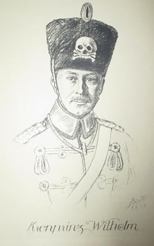 Imagen del vendedor de Portrt. Brustbild in Uniform "als Kronprinz". Lithographie von Bi=Ko, Blattgre: ca. 35 x 25 cm, 1915. a la venta por Antiquariat Michael Eschmann