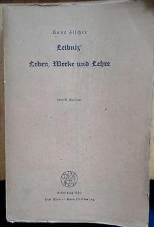 Bild des Verkufers fr Leibniz' Leben, Werke und Lehre. zum Verkauf von Eugen Kpper