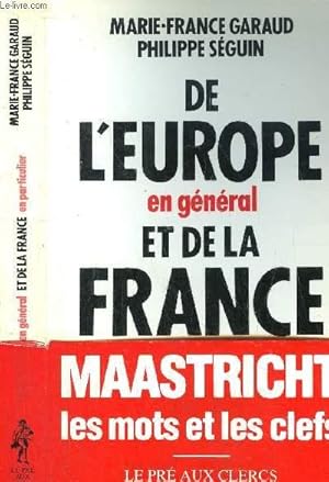 Seller image for DE L'EUROPE EN GENERAL ET DE LA FRANCE EN PARTICULIER for sale by Le-Livre