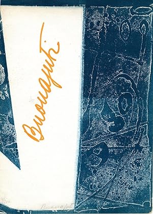 Pitture e acqueforti a colori di Buonajuti. Versi di Duchamps. With signed color aquatint