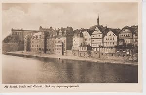 AK Alt-Kassel Fulda mit Altstadt. Blick auf Regierungsgebäude Ansichtskarte