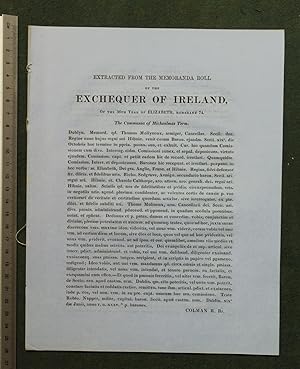 Extracted from the Memoranda Roll of the Exchequer of Ireland of the 36th year of Elizabeth, memb...