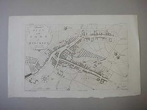 Town Plan of Hinckley Leicestershire 1807 Antique Map
