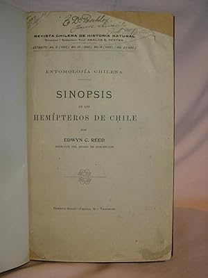 ENTOMOLOJÍA CHILENA: SINOPSIS DE LOS HEMÍPTEROS DE CHILE. REVISTA CHILENA DE HISTORIA NATURAL; ES...