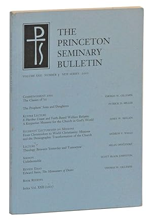 Seller image for The Princeton Seminary Bulletin, Volume XXII, Number 2, New Series (2001) for sale by Cat's Cradle Books