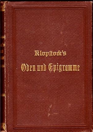 Image du vendeur pour Oden und Epigramme. mis en vente par Rheinlandia Verlag