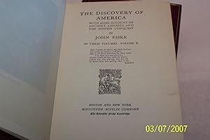 John Fiske Historical Writings in Three Volumes