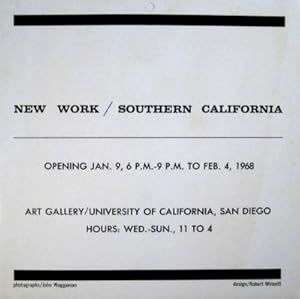 New work / Southern California. Jan. 9 to Feb. 4, 1968