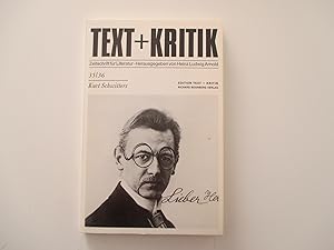 Seller image for Kurt Schwitters in: Text + Kritik. Zeitschrift fr Literatur. for sale by Michael Steinbach Rare Books