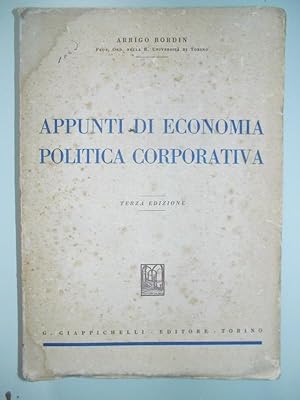 APPUNTI DI ECONOMIA CORPORATIVA Terza Edizione