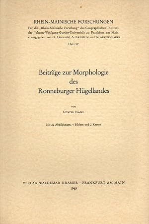 Bild des Verkufers fr Beitrge zur Morphologie des Ronneburger Hgellandes zum Verkauf von Clivia Mueller
