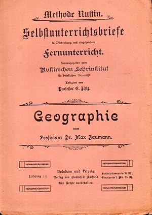 Bild des Verkufers fr Geographie. Selbst-Unterrichts-Briefe Methode Rustin zum Verkauf von Clivia Mueller