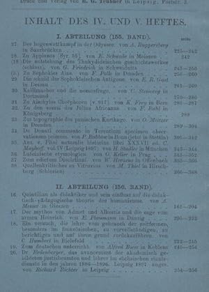 Bild des Verkufers fr LXVII.Jahrgang 1897.155. und 156.Band.4.und 5.Heft(in einem Band) zum Verkauf von Clivia Mueller