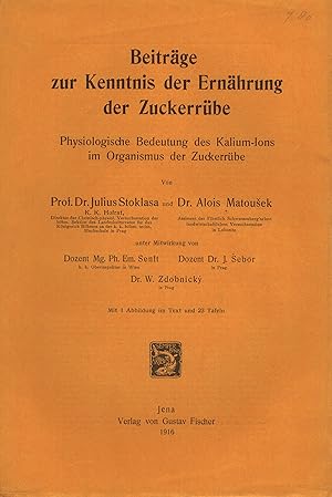 Imagen del vendedor de Beitrge zur Kenntnis der Ernhrung der Zuckerrbe a la venta por Clivia Mueller