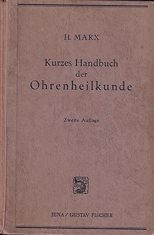 Seller image for Kurzes Handbuch der Ohrenheilkunde for sale by Clivia Mueller