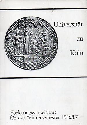 Bild des Verkufers fr Vorlesungsverzeichnis fr das Wintersemester 1986/87 zum Verkauf von Clivia Mueller