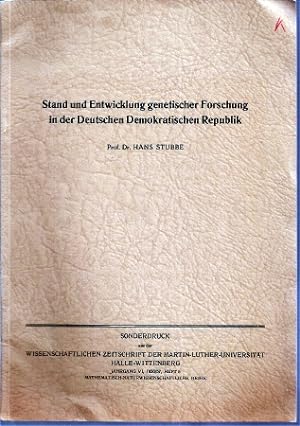 Stand und Entwicklung genetischer Forschung in der DDR