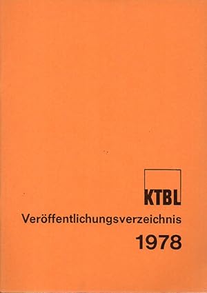 Bild des Verkufers fr Verffentlichungsverzeichnis 1978 zum Verkauf von Clivia Mueller