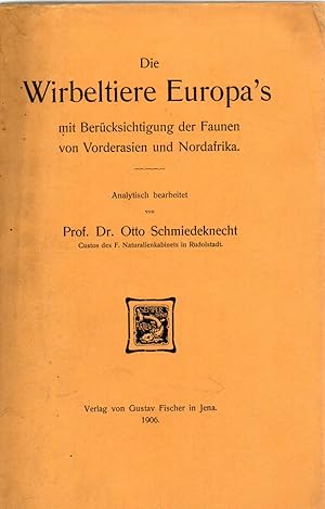 Bild des Verkufers fr Die Wirbeltiere Europa's mit Bercksichtigung der Faunen von Vorder zum Verkauf von Clivia Mueller