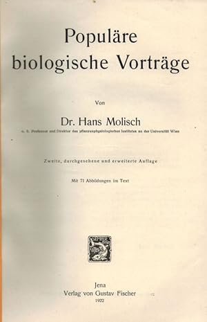 Seller image for Populre biologische Vortrge for sale by Clivia Mueller