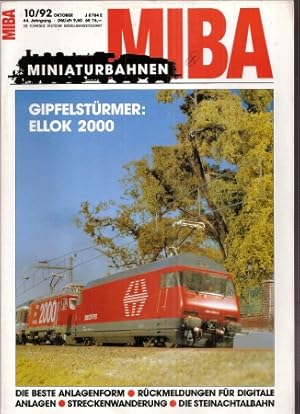 Image du vendeur pour MIBA Miniaturbahnen 44.Jahrgang 1992, Heft 10 mis en vente par Clivia Mueller