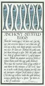 Seller image for Anchovy Stuffed Eggs from Thirty Recipes Suitable for Framing. for sale by Wittenborn Art Books