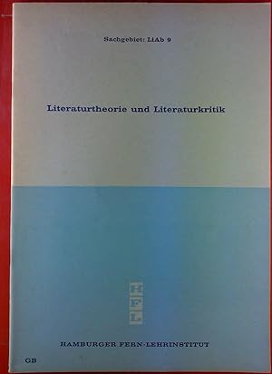 Bild des Verkufers fr Literaturkunde ( Oberstufe ). Literaturtheorie und Literaturkritik. Hamburger Fern-Lehrinstitut. zum Verkauf von biblion2
