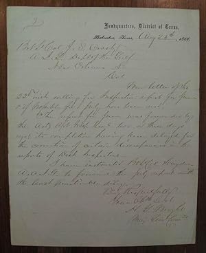 Autographed letter signed "H.G. Wright" by the Major-General of the Union Army