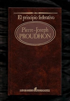Image du vendeur pour EL PRINCIPIO FEDERATIVO mis en vente par Libreria 7 Soles